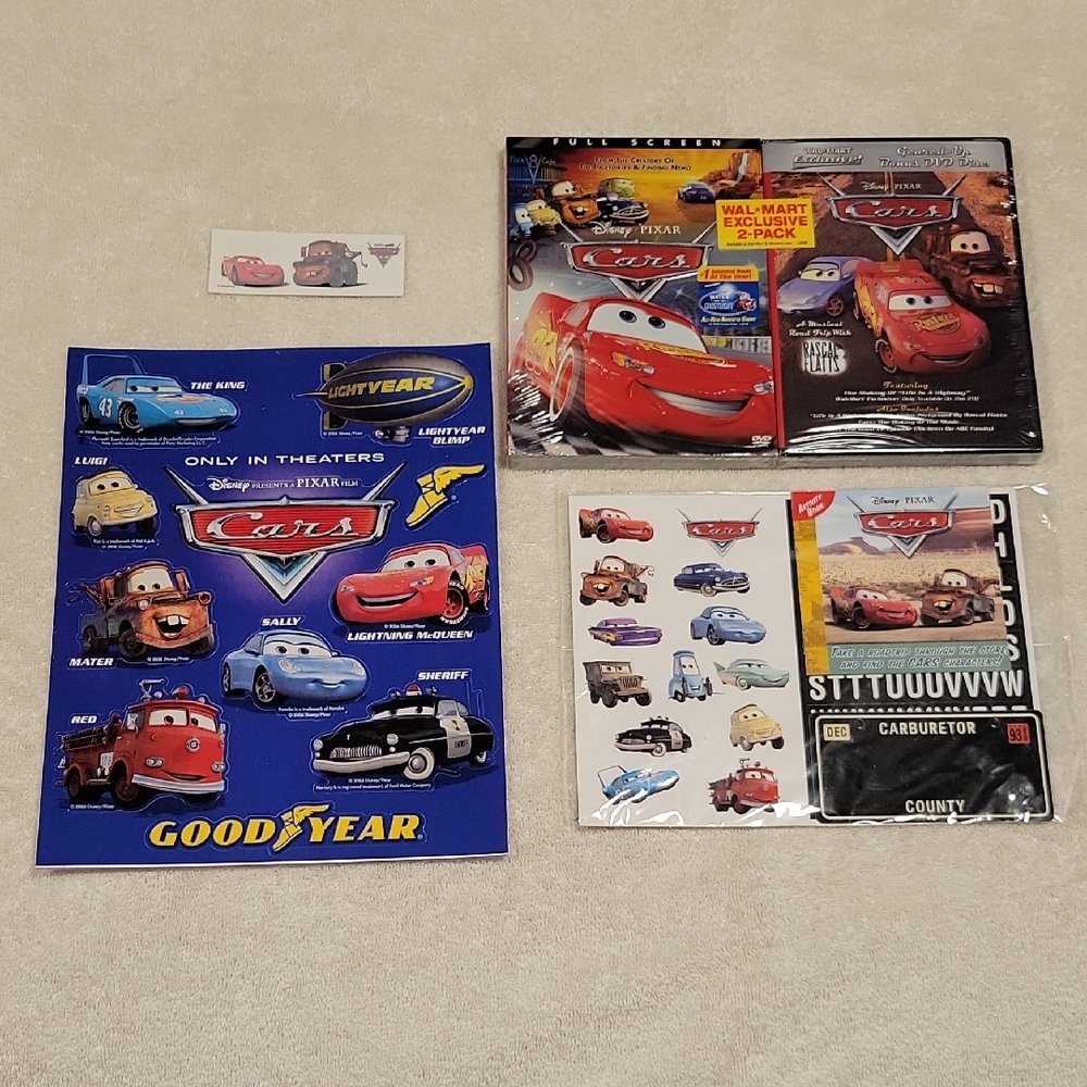 Disney Pixar "Cars" Movie Collectibles, From Walmart And Goodyear